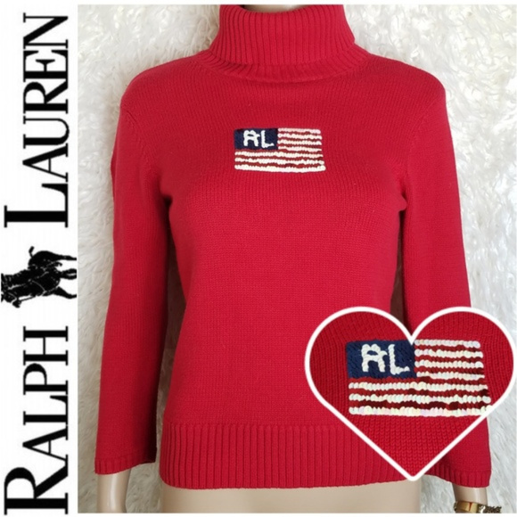 Polo Ralph Lauren Sweaters - Ralph Lauren American flag red sweater-S